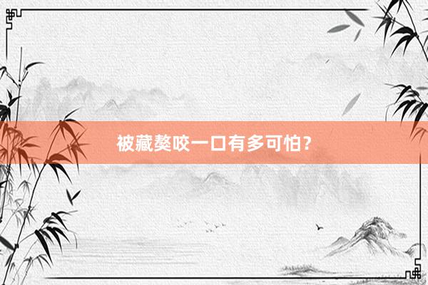 被藏獒咬一口有多可怕？
